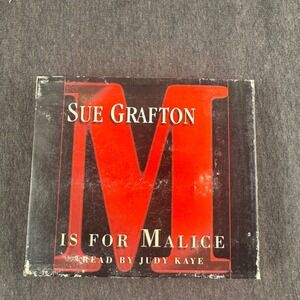 Sue Grafton M is for Malice Audiobook CD Judy Kaye Kinsey Millhone Mystery 4 CDs
